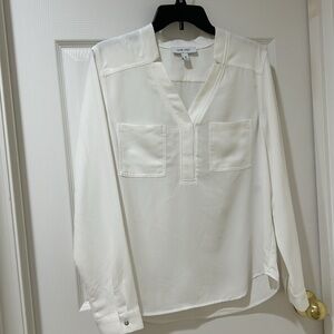 Nine West Cream L/S Blouse - Size M